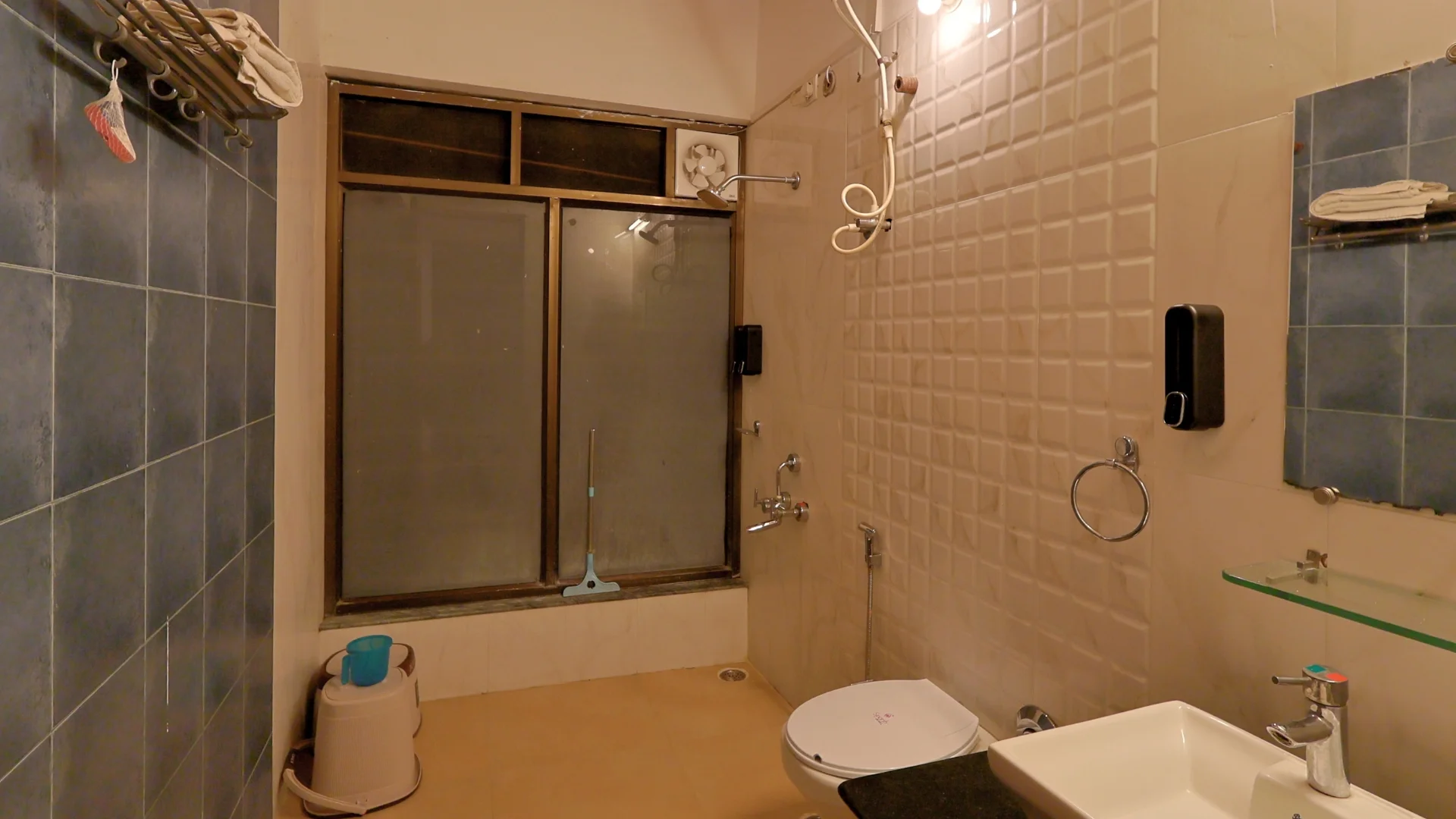 Attached washroom in the Family Room at Wildmark Kanha Resort