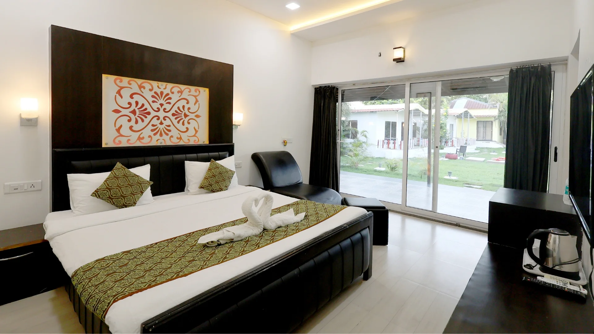 Luxury Deluxe Room accommodation at Pine Cottage in Zeal Resort Tadoba